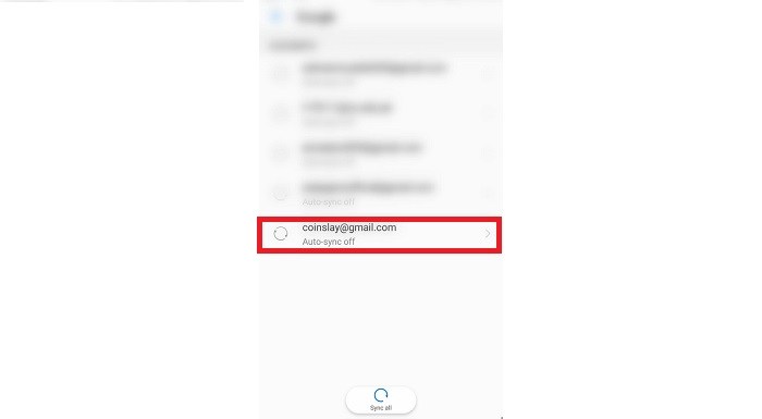 eliminar la cuenta de Google del teléfono de la lista
