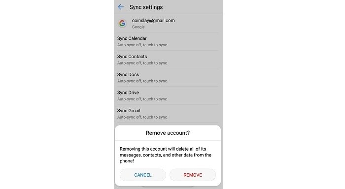 eliminar la cuenta de gmail google del teléfono