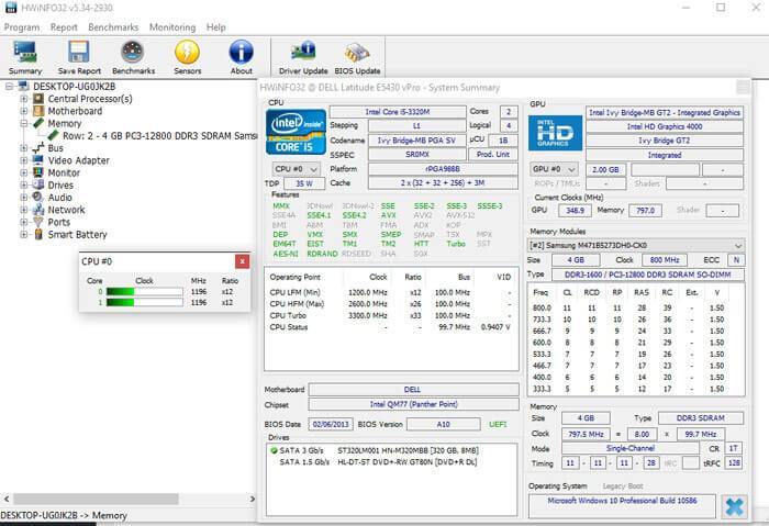 Monitor de temperatura de la CPU