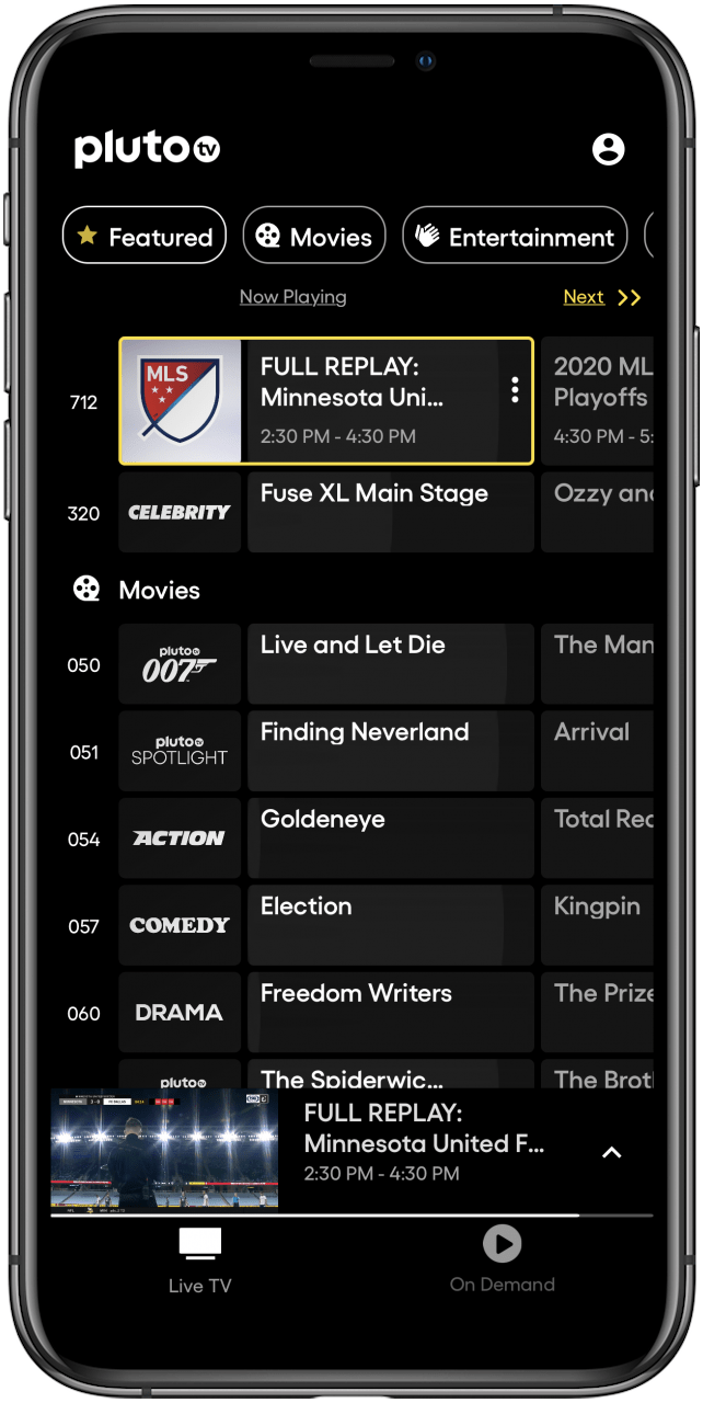 aplicación pluto tv