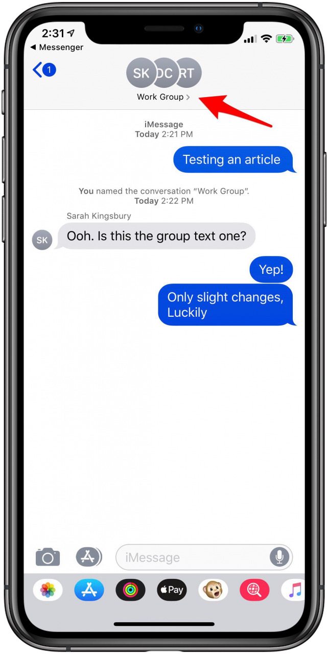 mensaje de iphone