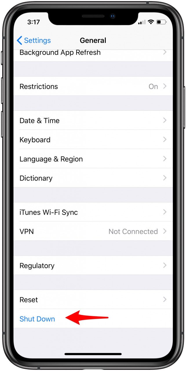cómo reiniciar el iphone X