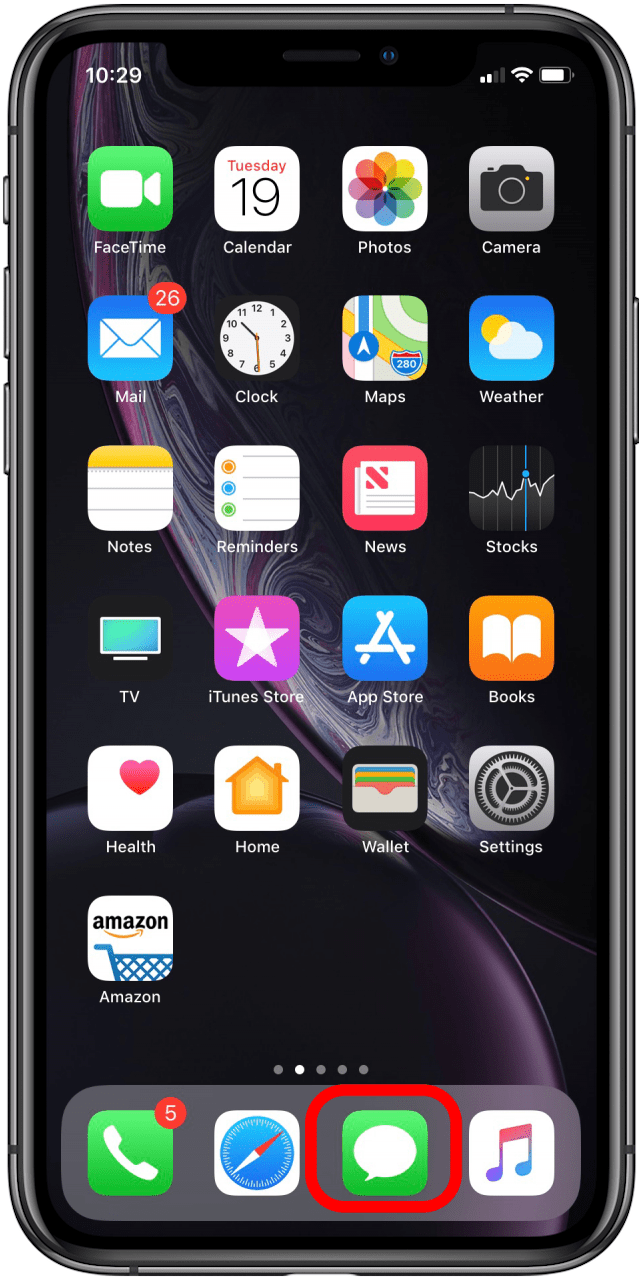 aplicación de mensajes de iphone