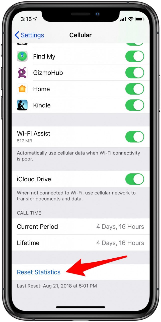 restablecer el seguimiento del uso de datos para aplicaciones