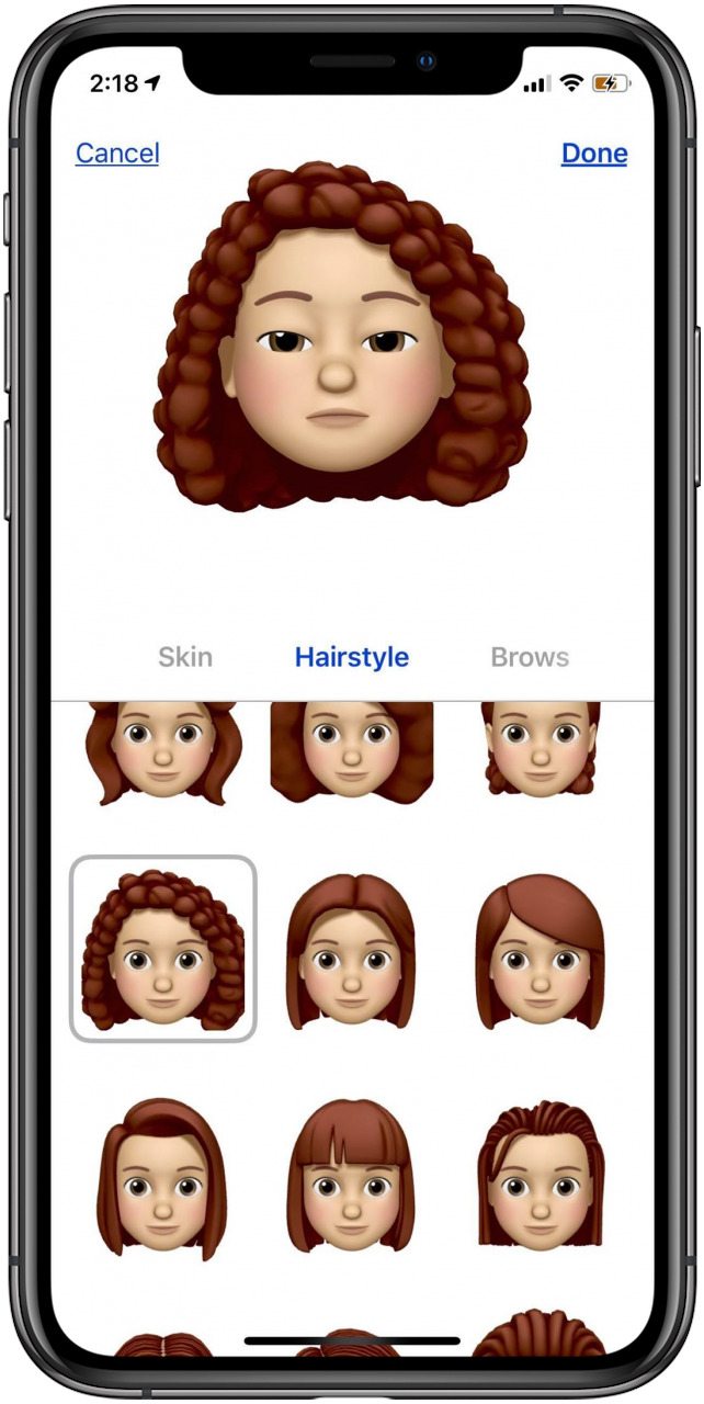 Memoji de manzana personalizar