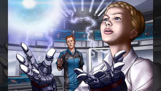 Captura de pantalla de la novela gráfica Midnight Rises Centrado en el juego: los juegos de ciencia ficción y fantasía se apoderan de la App Store