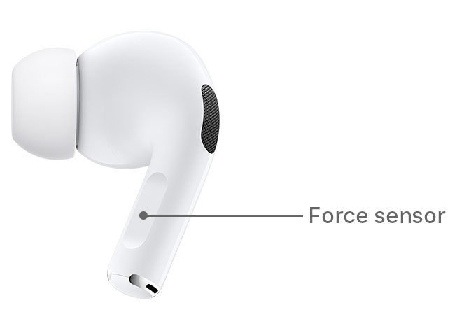 sensor de fuerza airpods pro