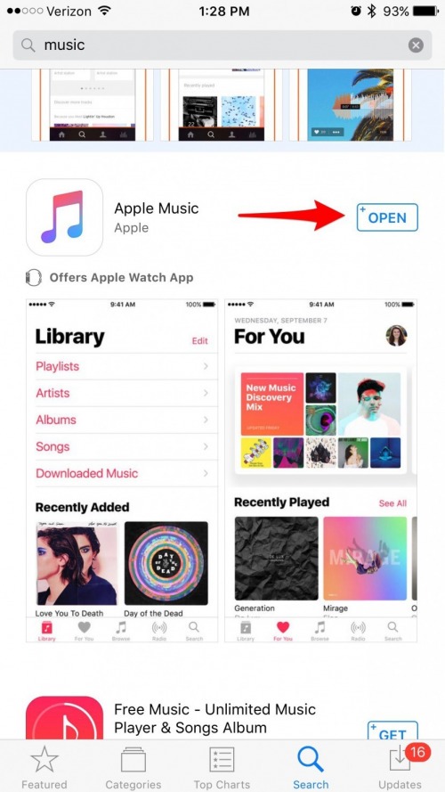 música desaparecida de la pantalla de inicio del iphone