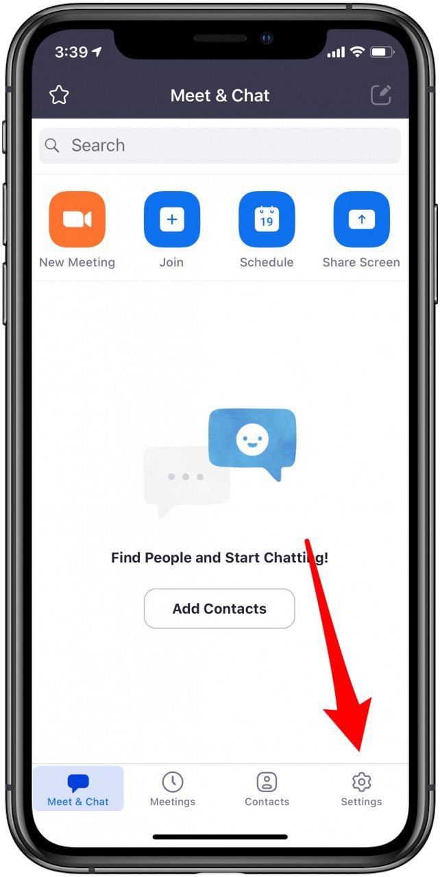 configuración de zoom
