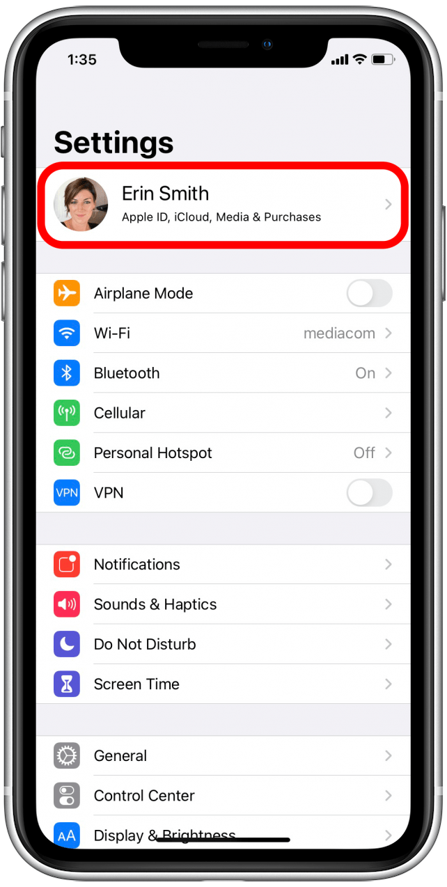 Seleccione su ID de Apple