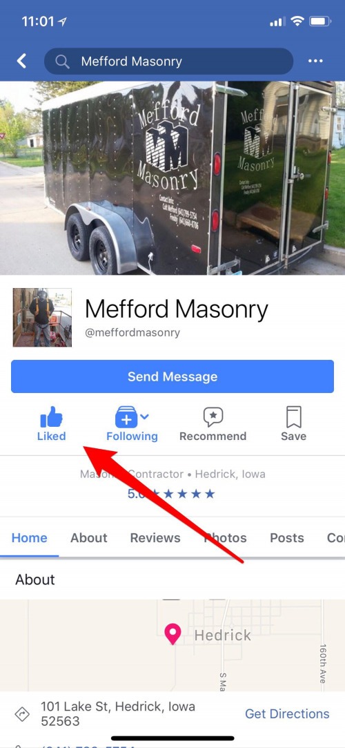 cómo diferenciar páginas en facebook con iphone