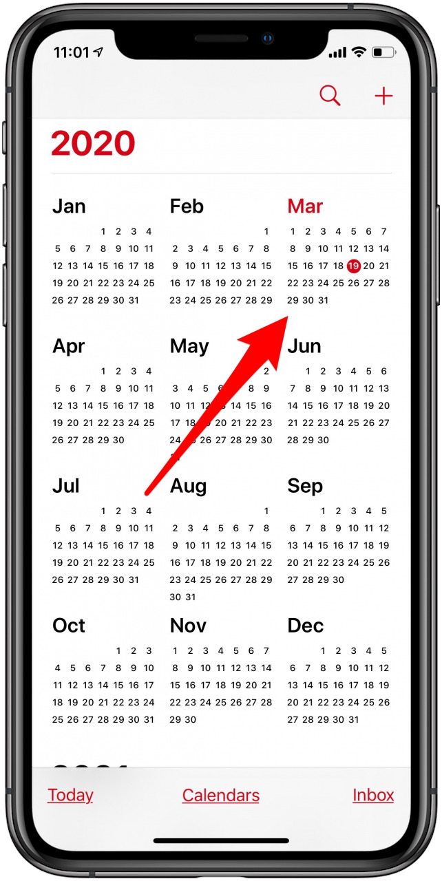 aplicación de calendario de vista mensual