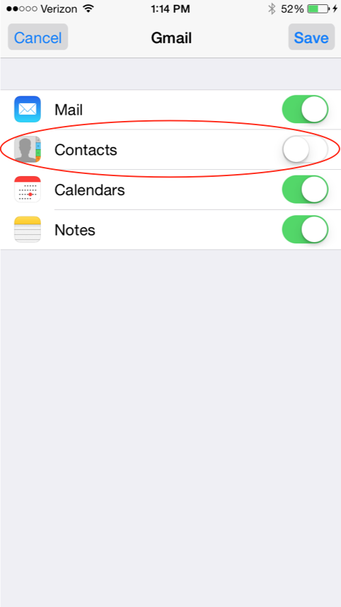 Agregar contactos a iPhone