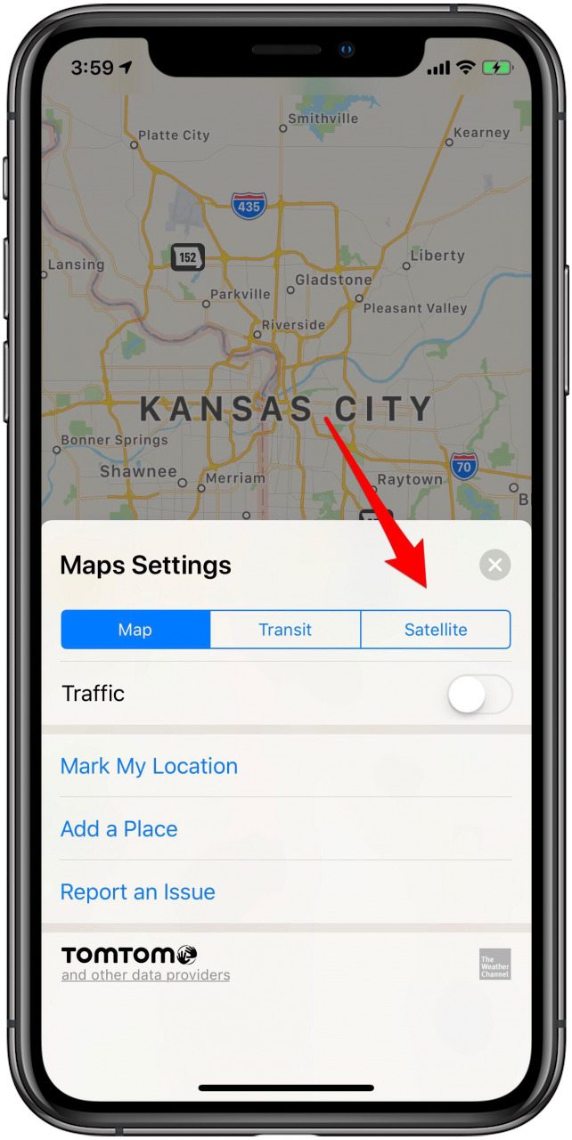 navegación de mapas de Apple