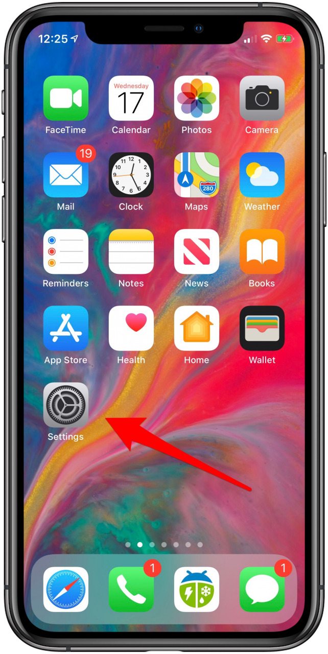 configuración de iphone