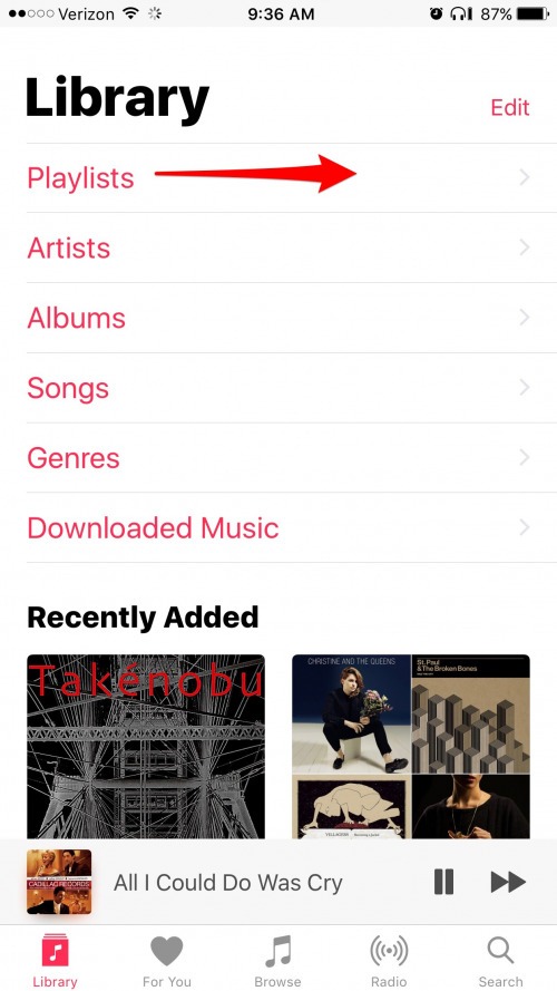 Cómo eliminar una lista de reproducción en iPhone
