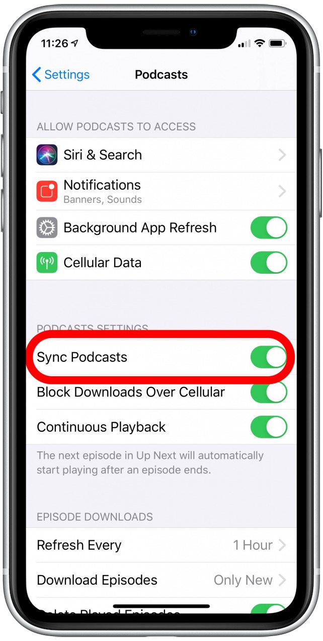 aplicación de podcast