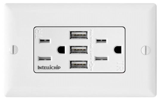 3 tomacorrientes USB