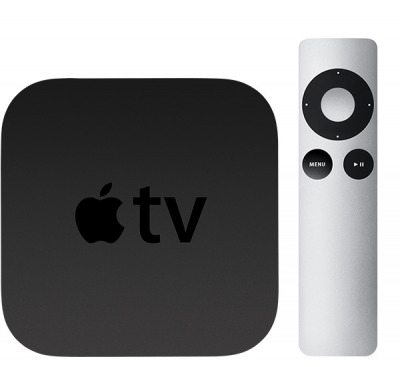 Dispositivo Apple TV de tercera generación y control remoto
