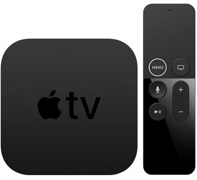 Dispositivo Apple TV 4K y control remoto