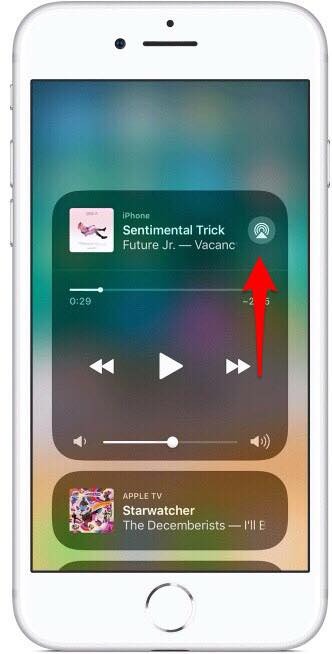 usar airplay desde el centro de control