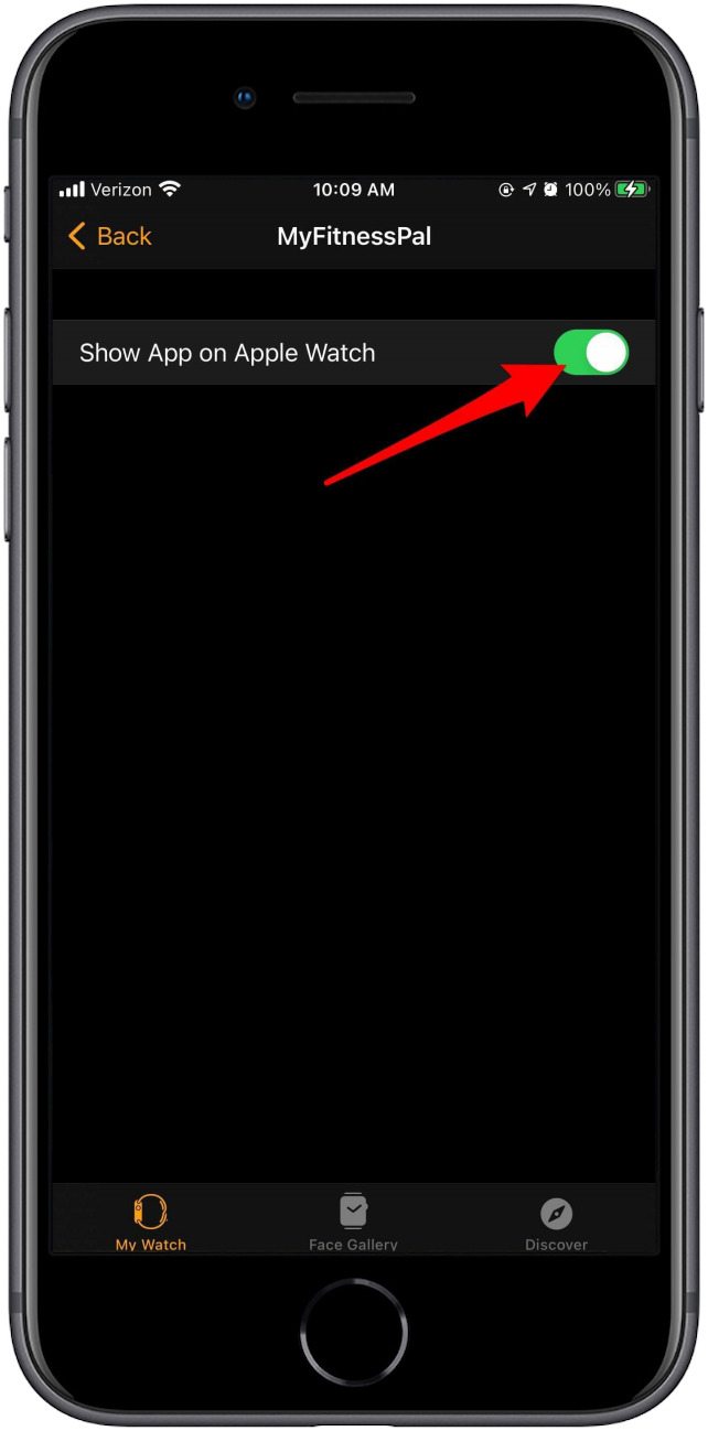 Tap the toggle