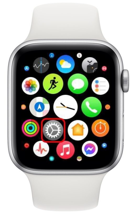Open Apple Watch settings