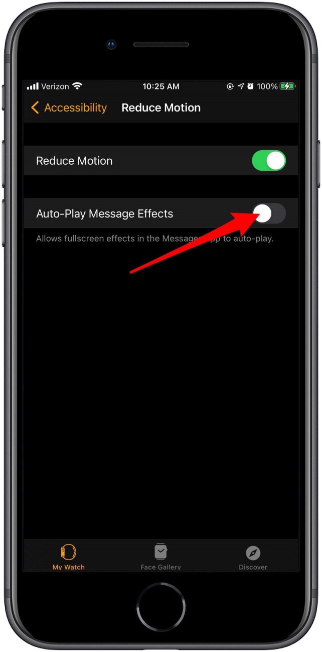Toggle off Auto-Play Message Effects