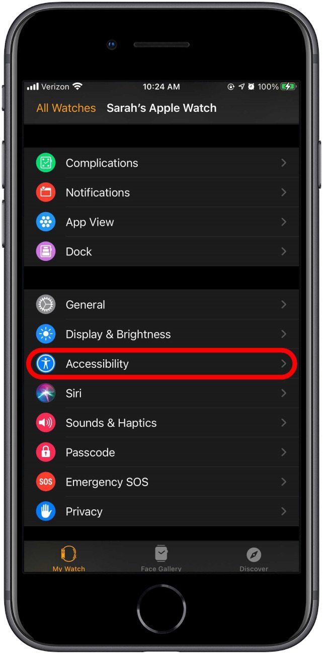 Tap on Accessibility