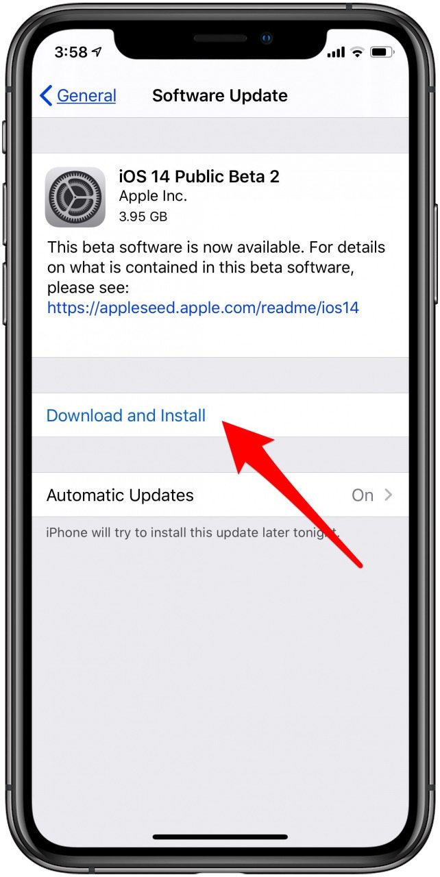 descargar e instalar la actualización de software