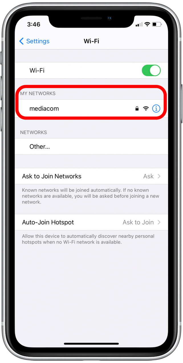 Seleccione su red Wi-Fi preferida