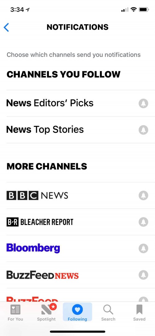 seguir canales en Apple News