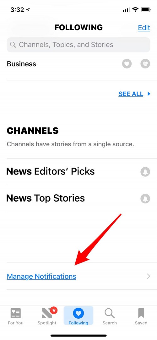aplicación de noticias de Apple