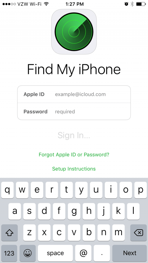 Encontrar la seguridad de mi iPhone