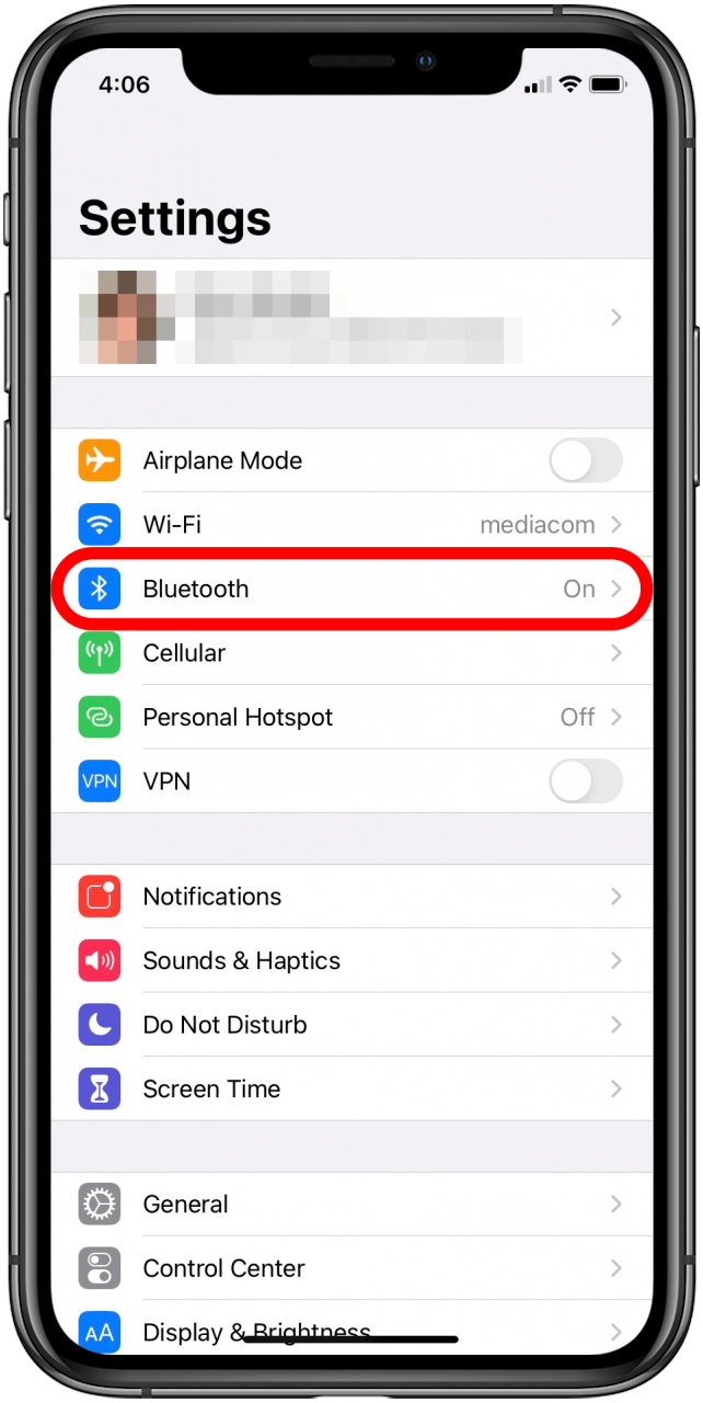 Toque en Bluetooth