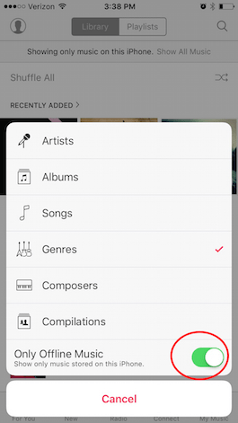  Cómo ver solo música sin conexión en Apple Music
