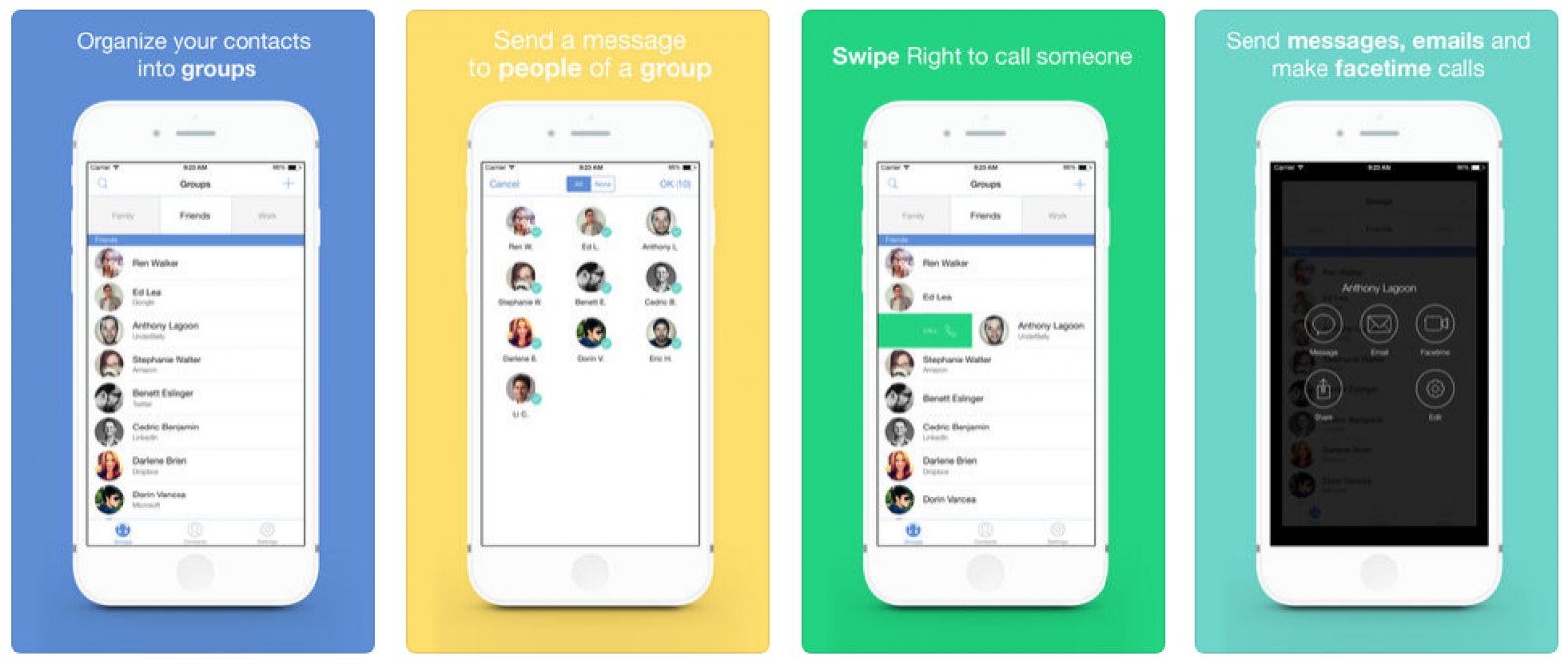 aplicación de contactos