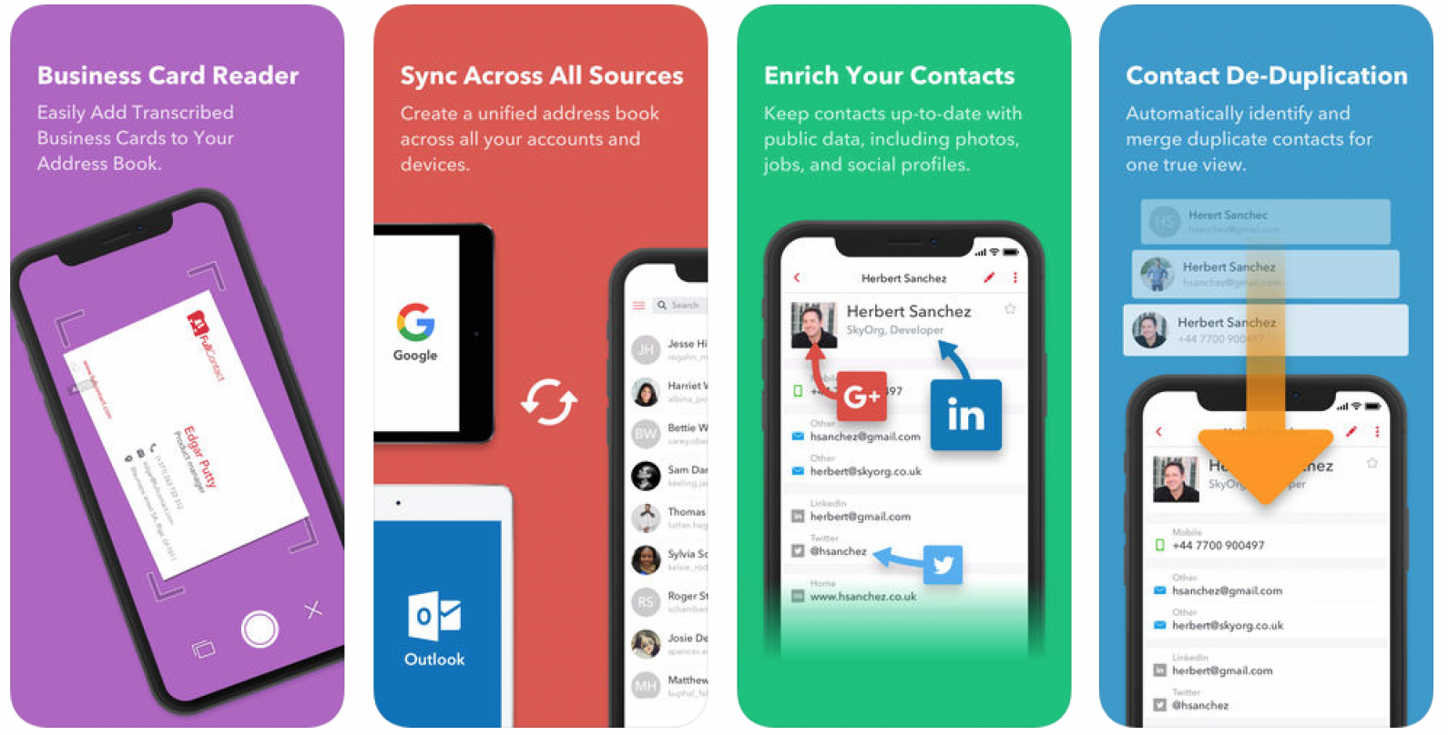 aplicación de libreta de direcciones fullcontact