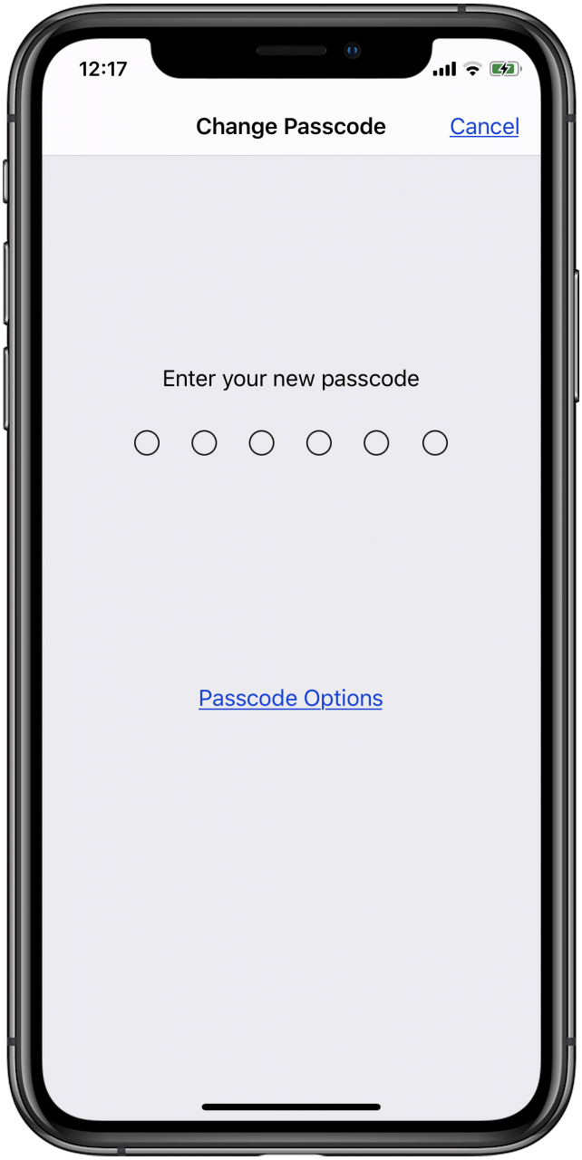 cambiar la contraseña del iphone
