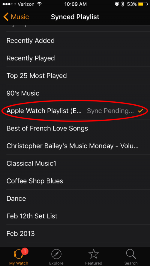 Cómo sincronizar su lista de reproducción con Apple Watch