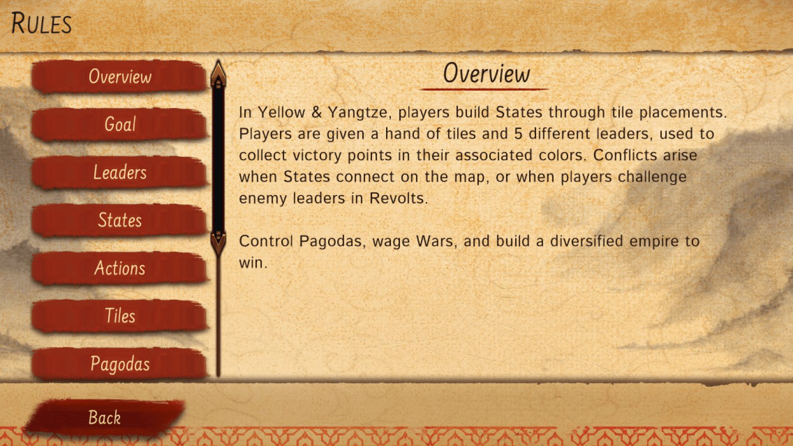 Reglas amarillo y yangtze