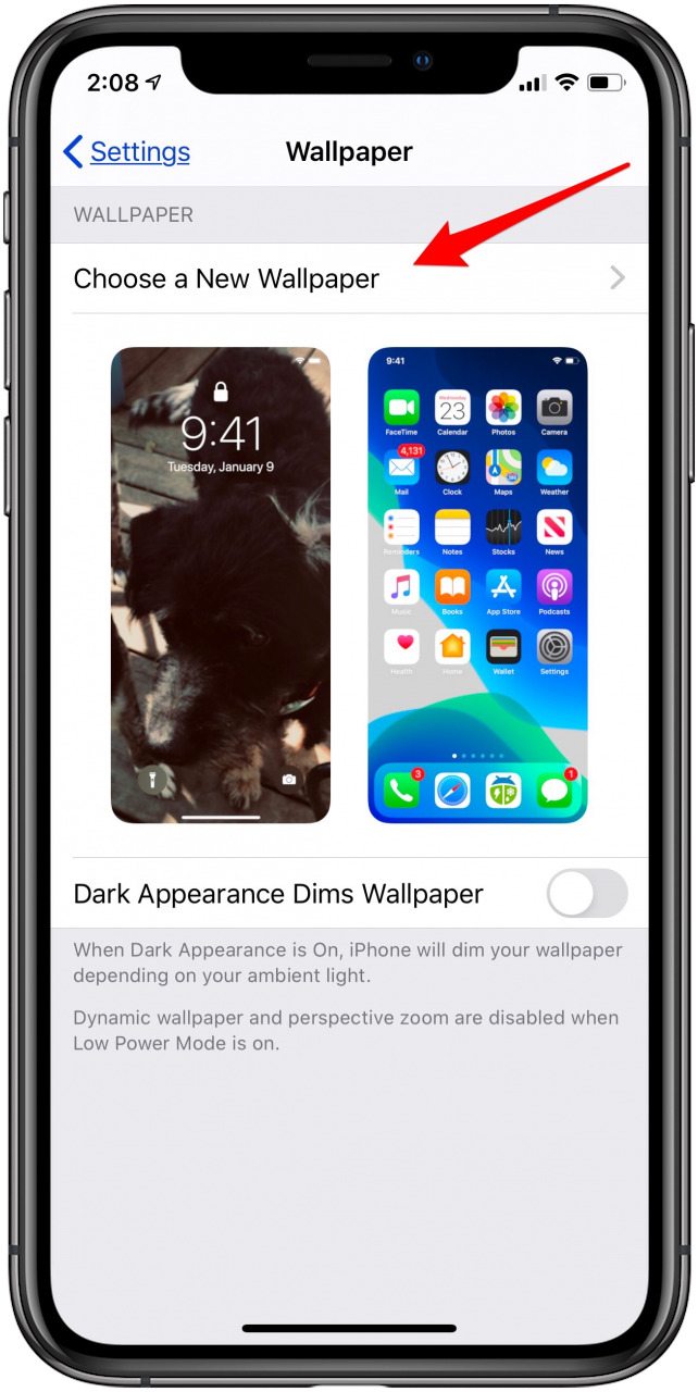 elige un fondo de pantalla de iphone