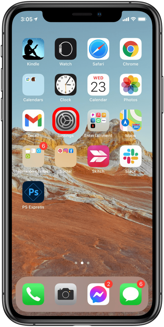 para eliminar el historial de búsqueda de Siri Abra la aplicación Configuración