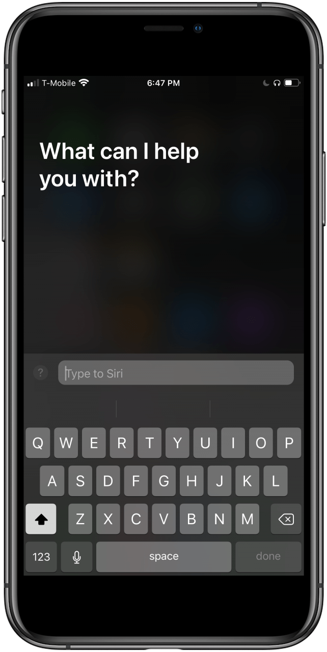 Active Siri a través del botón de inicio o el botón lateral de su iPhone