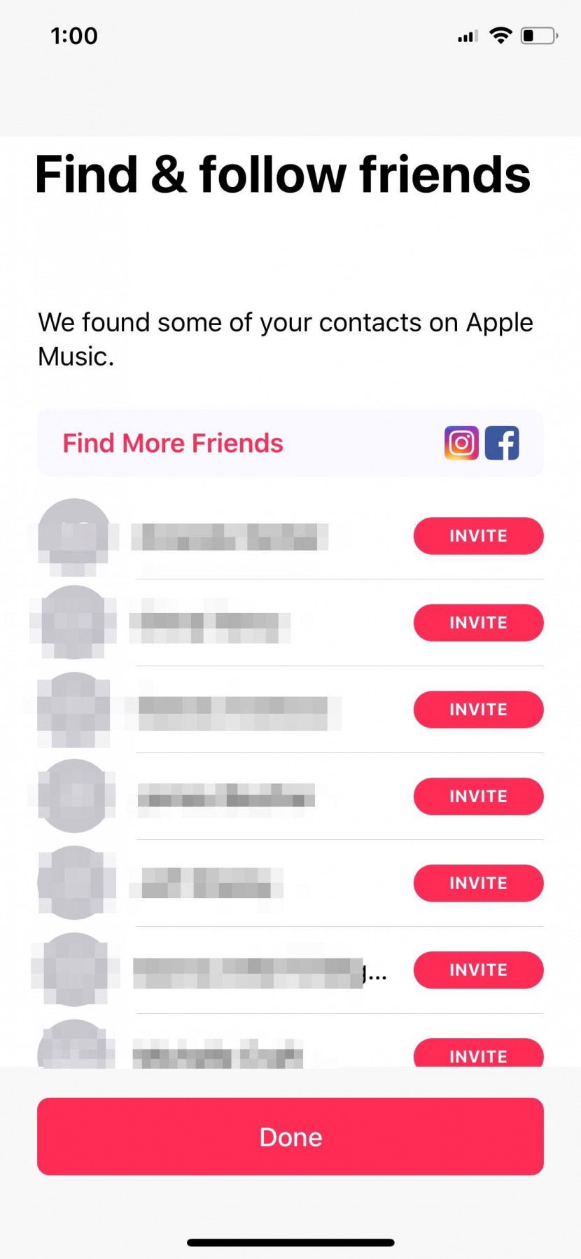 encontrar amigos de Apple Music