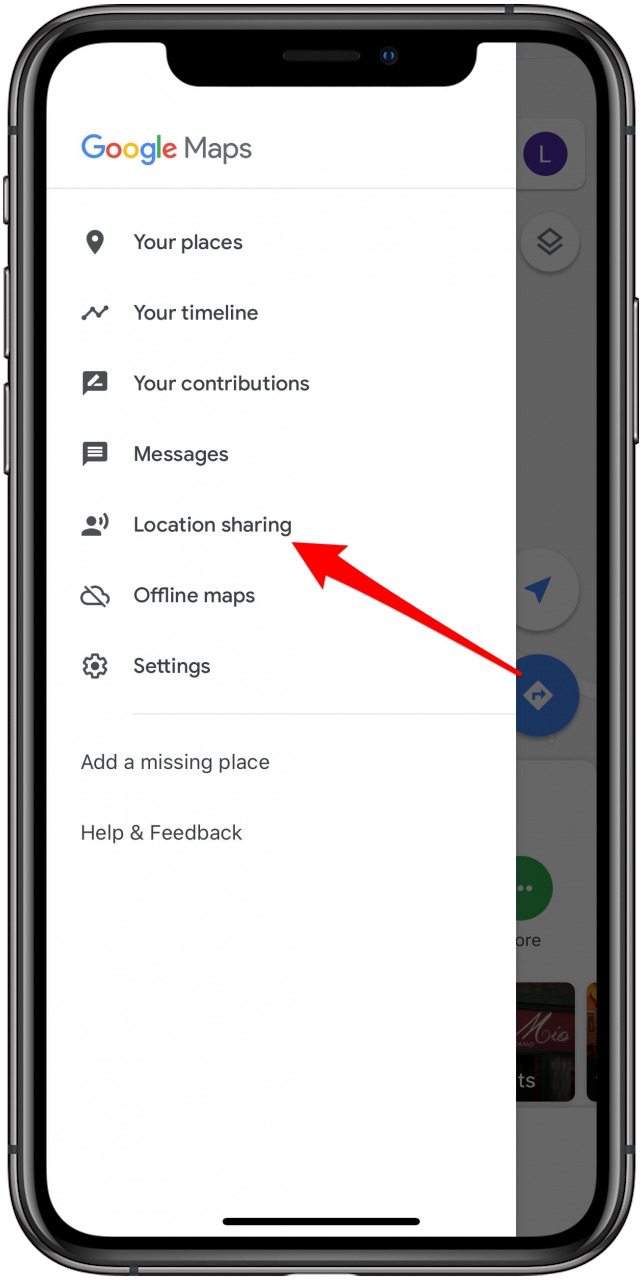 toca compartir ubicación en google maps