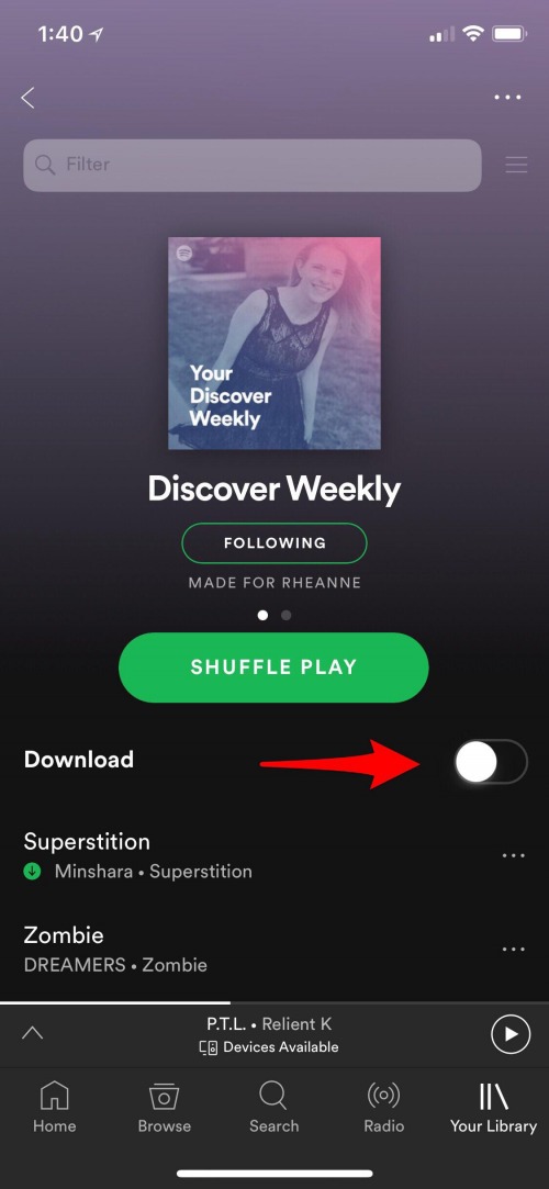 Spotify descubre semanalmente