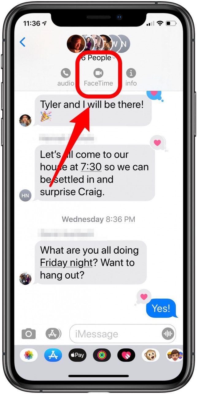 llamada de facetime de grupo
