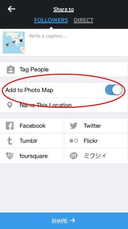 Desactivar los datos de ubicación de Instagram