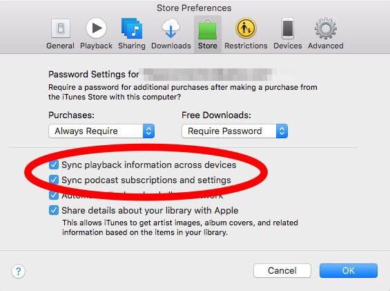 cómo sincronizar la aplicación de podcasts con mac